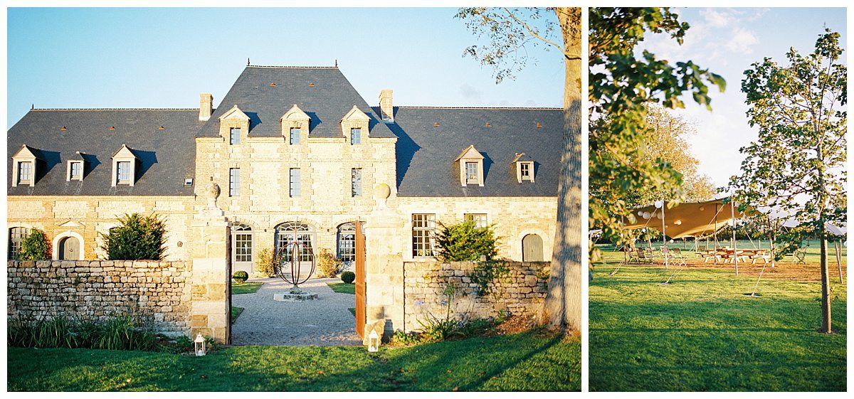 Photo d'un photographe de mariage à Paris 5ème d'un domaine de mariage, un manoir en pierres